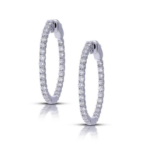 SPL PRICE 14KT 1.91-2.03CT D-HOOP EARRINGS – Avalanche Jewellers